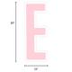 Blush Pink Letter (E) Corrugated Plastic Yard Sign, 30in